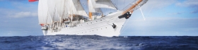 Парусник "Мир" завершил участие в гонке учебных парусных судов "Tall Ship Races 2015